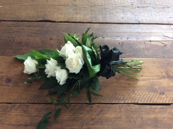 Tied White Roses