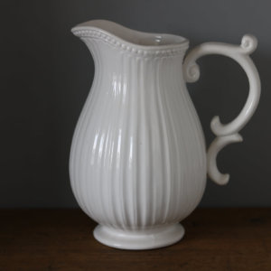 White Ribbed Jug