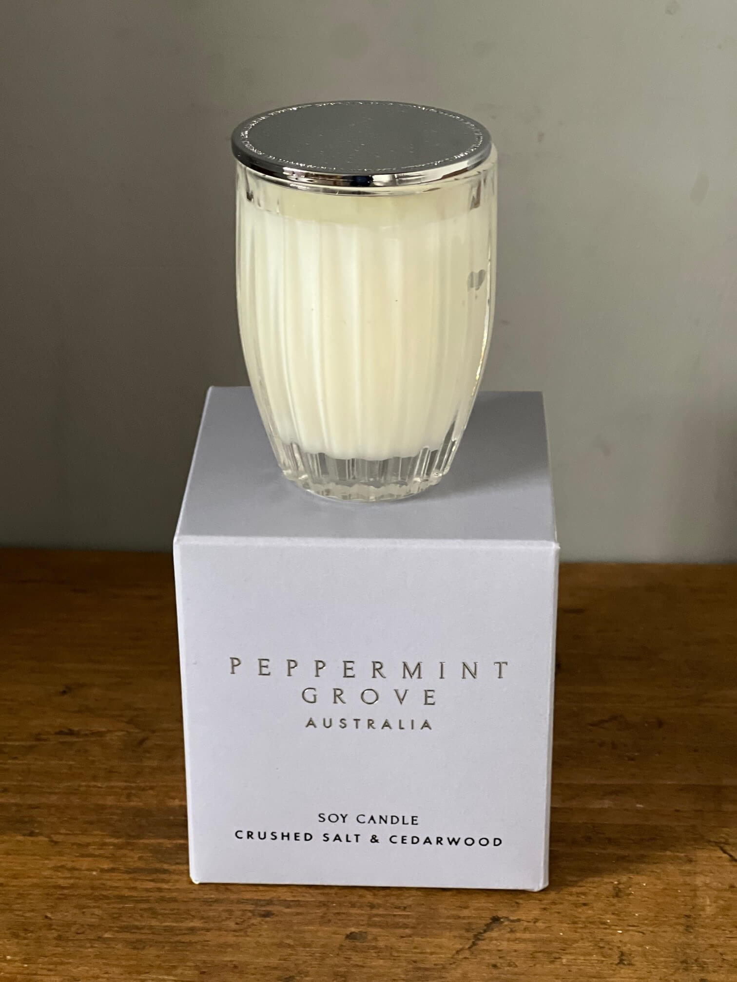 Peppermint Grove Crushed Salt & Cedarwood Candle